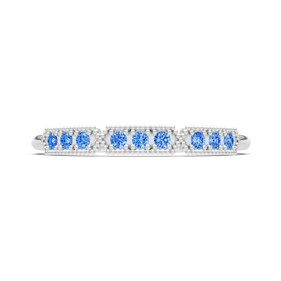Dainty Tri-Cluster Round Gemstone Tiara Contour