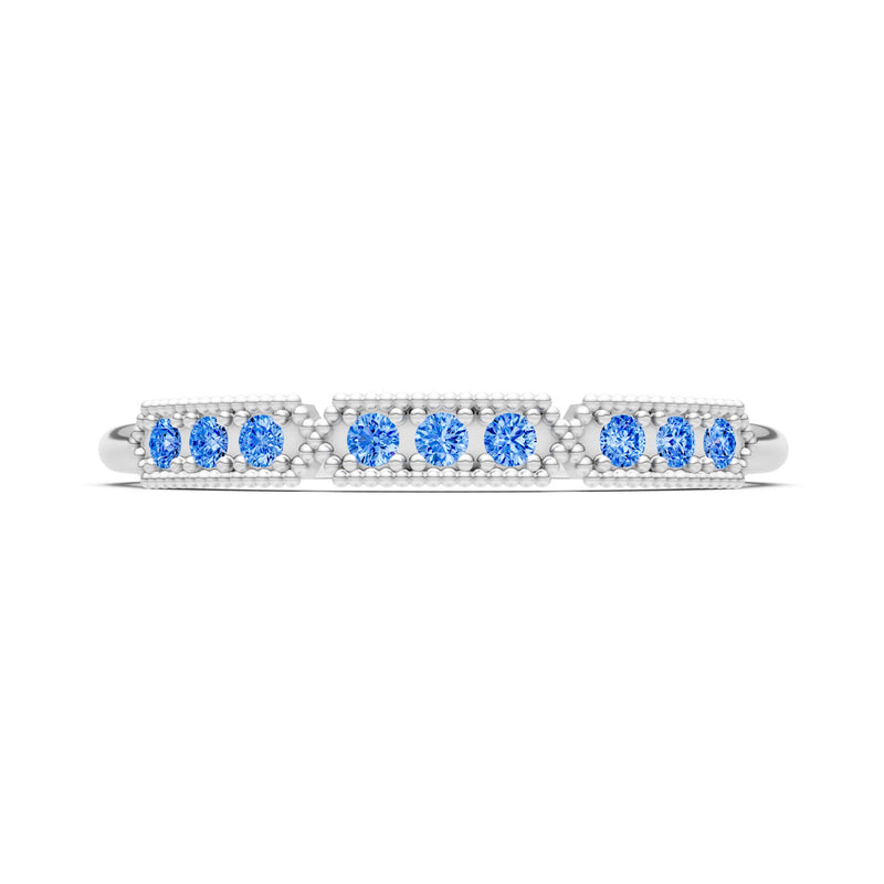 Dainty Tri-Cluster Round Gemstone Tiara Contour