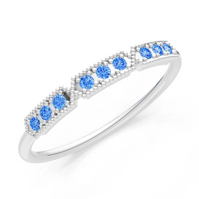 Dainty Tri-Cluster Round Gemstone Tiara Contour