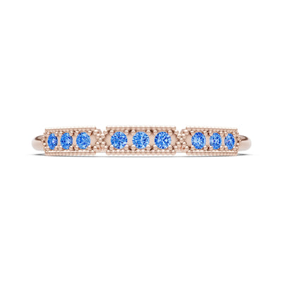 Dainty Tri-Cluster Round Gemstone Tiara Contour