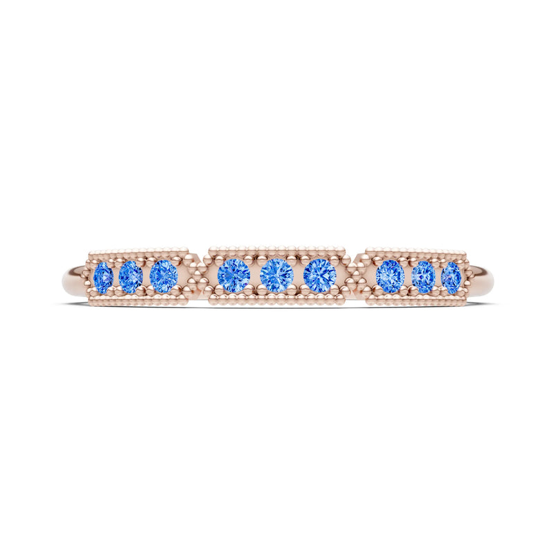 Dainty Tri-Cluster Round Gemstone Tiara Contour