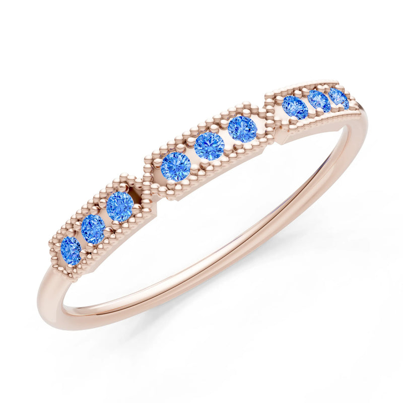 Dainty Tri-Cluster Round Gemstone Tiara Contour