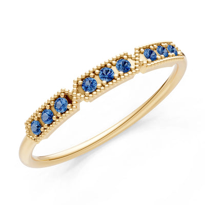Dainty Tri-Cluster Round Gemstone Tiara Contour