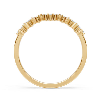 Dainty Cluster  Multi- Round Stone Band