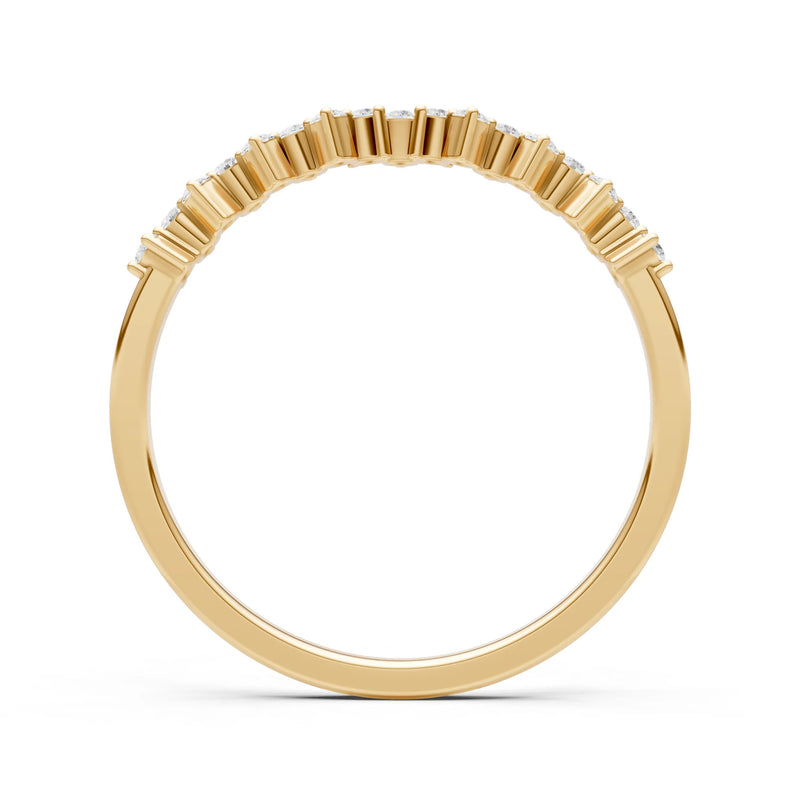 Dainty Cluster  Multi- Round Stone Band