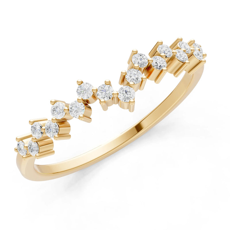 CVD Round 1.25mm Dainty Cluster Band – Multi-Stone Prong Set - Round