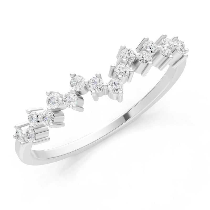 CVD Round 1.25mm Dainty Cluster Band – Multi-Stone Prong Set - Round