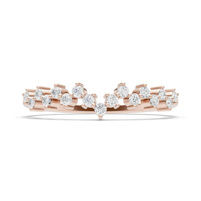 Dainty Cluster  Multi- Round Stone Band