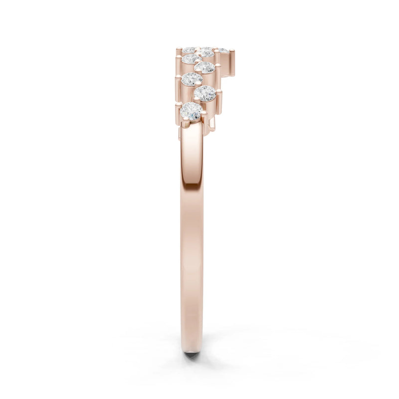 CVD Round 1.25mm Dainty Cluster Band – Multi-Stone Prong Set - Round