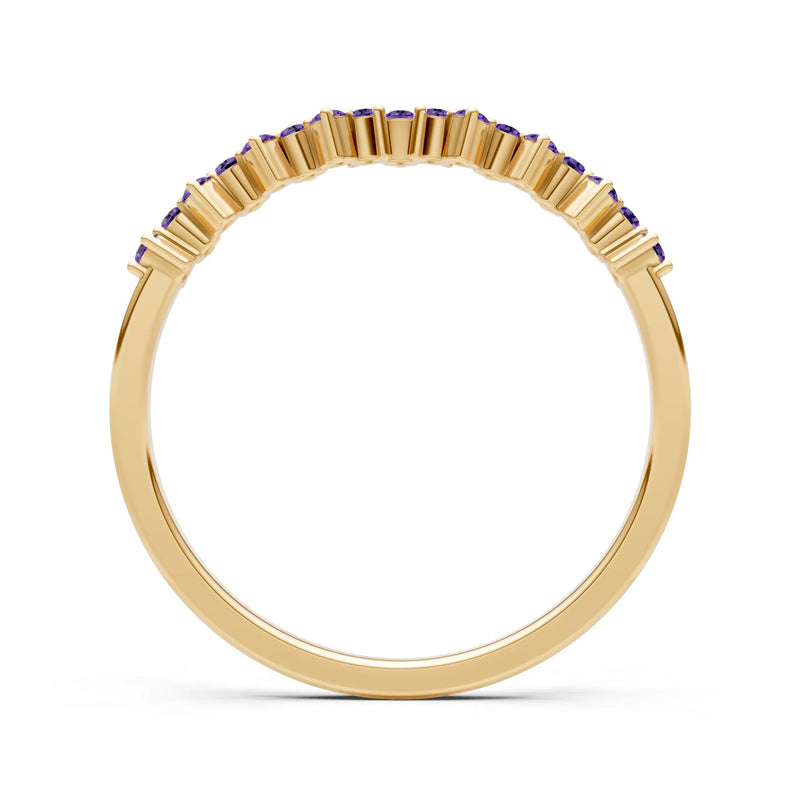 Dainty Cluster  Multi- Round Stone Band