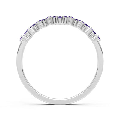 Dainty Cluster  Multi- Round Stone Band