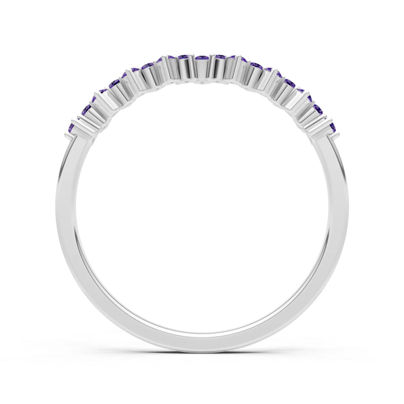 Dainty Cluster  Multi- Round Stone Band
