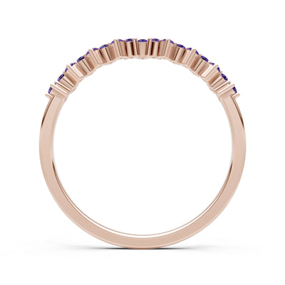 Dainty Cluster  Multi- Round Stone Band