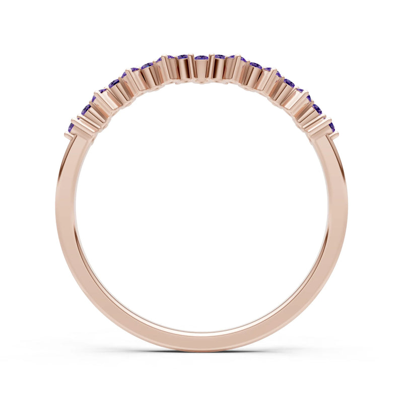 Dainty Cluster  Multi- Round Stone Band