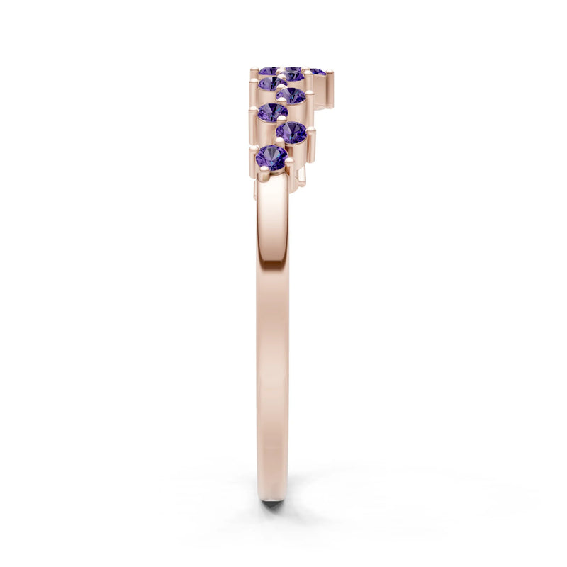 Dainty Cluster  Multi- Round Stone Band