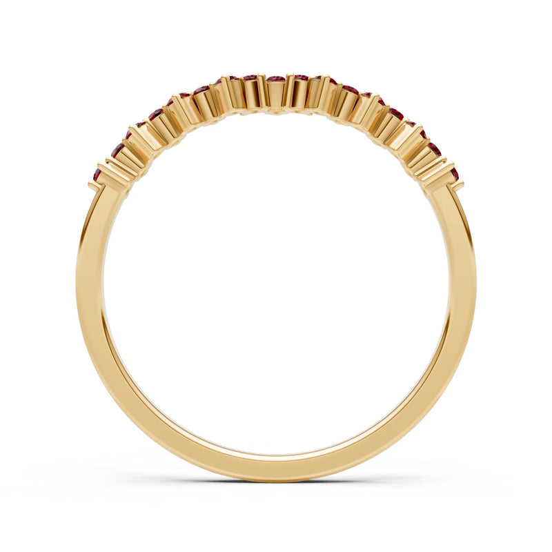 Dainty Cluster  Multi- Round Stone Band