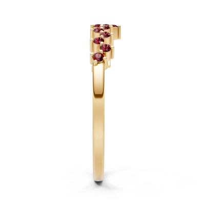 Dainty Cluster  Multi- Round Stone Band