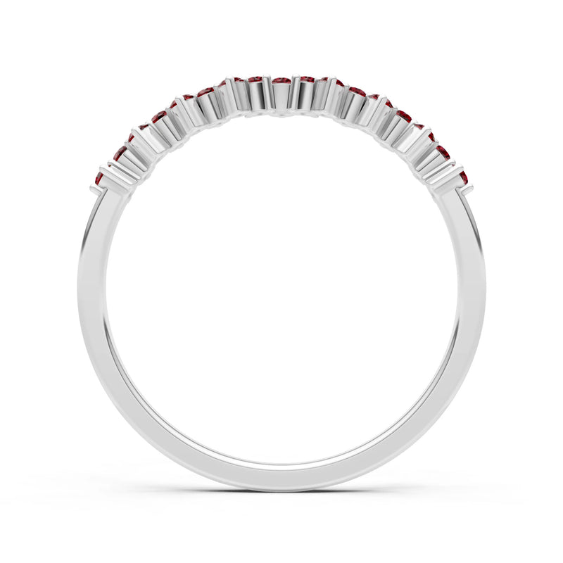Dainty Cluster  Multi- Round Stone Band