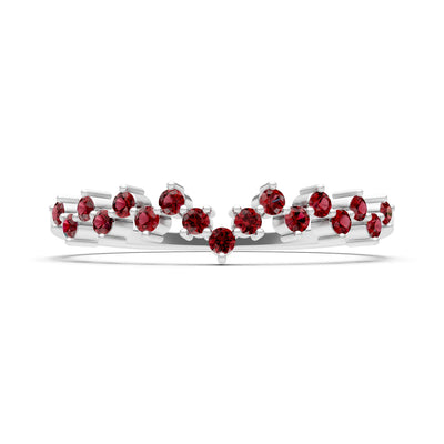 Dainty Cluster  Multi- Round Stone Band