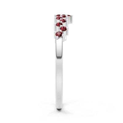 Dainty Cluster  Multi- Round Stone Band