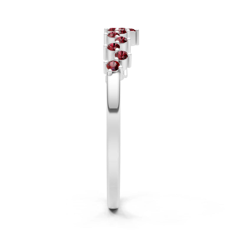 Dainty Cluster  Multi- Round Stone Band