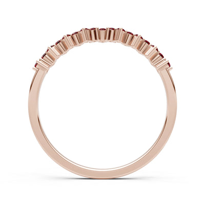 Dainty Cluster  Multi- Round Stone Band