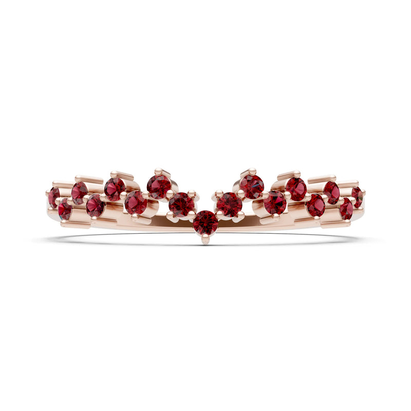 Dainty Cluster  Multi- Round Stone Band