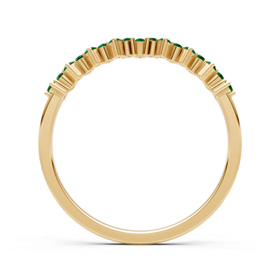Dainty Cluster  Multi- Round Stone Band