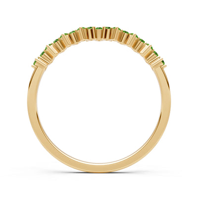 Dainty Cluster  Multi- Round Stone Band