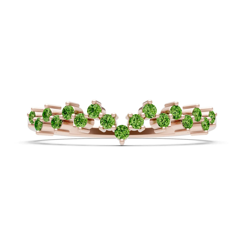 Dainty Cluster  Multi- Round Stone Band