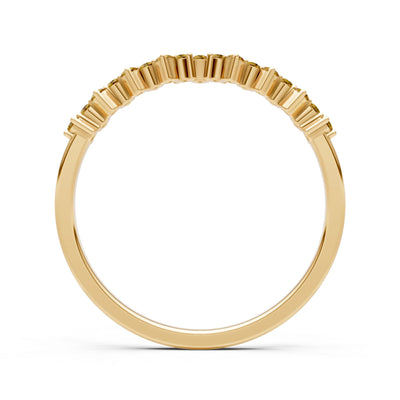 Dainty Cluster  Multi- Round Stone Band