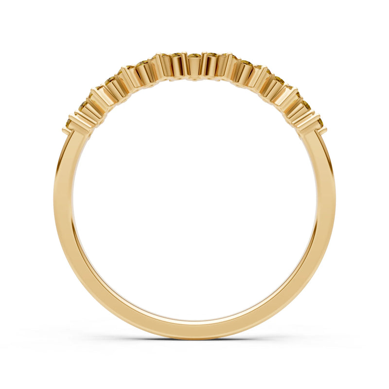Dainty Cluster  Multi- Round Stone Band