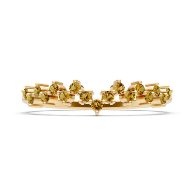 Dainty Cluster  Multi- Round Stone Band