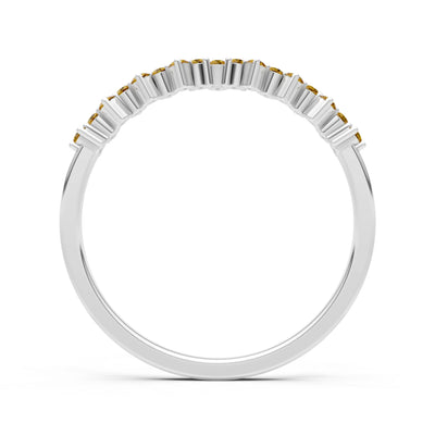 Dainty Cluster  Multi- Round Stone Band