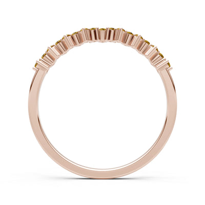 Dainty Cluster  Multi- Round Stone Band