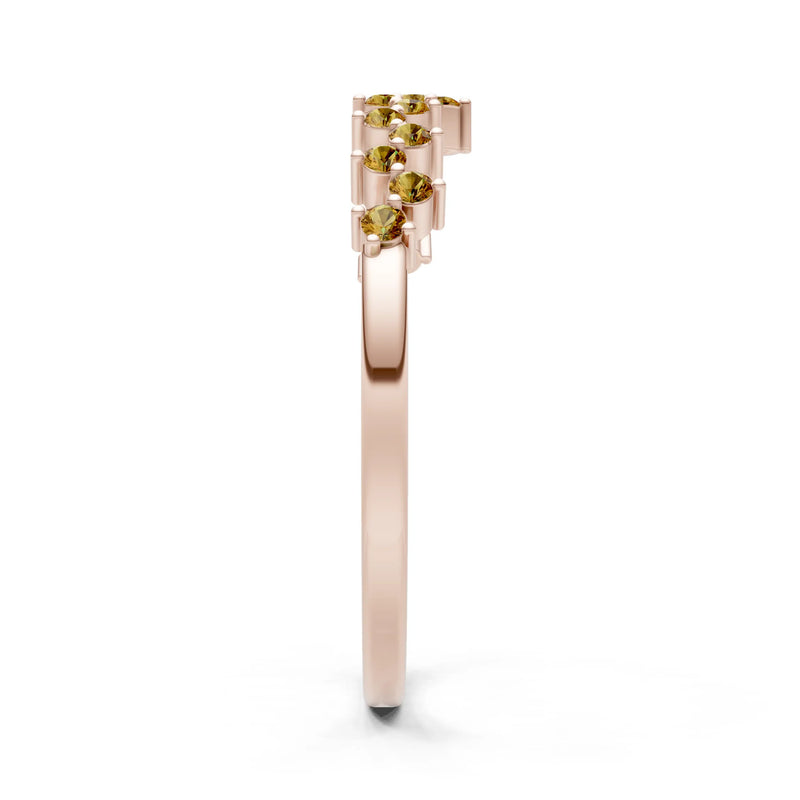 Dainty Cluster  Multi- Round Stone Band