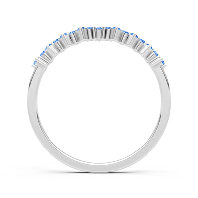 Dainty Cluster  Multi- Round Stone Band