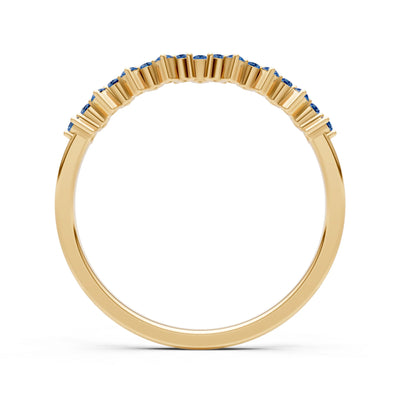 Dainty Cluster  Multi- Round Stone Band