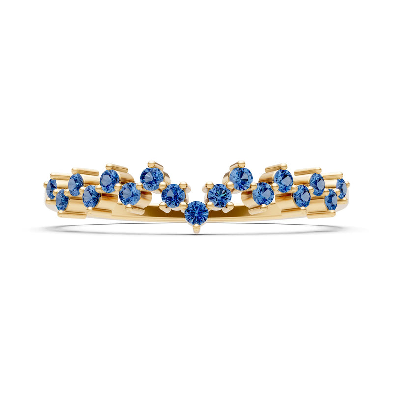 Dainty Cluster  Multi- Round Stone Band
