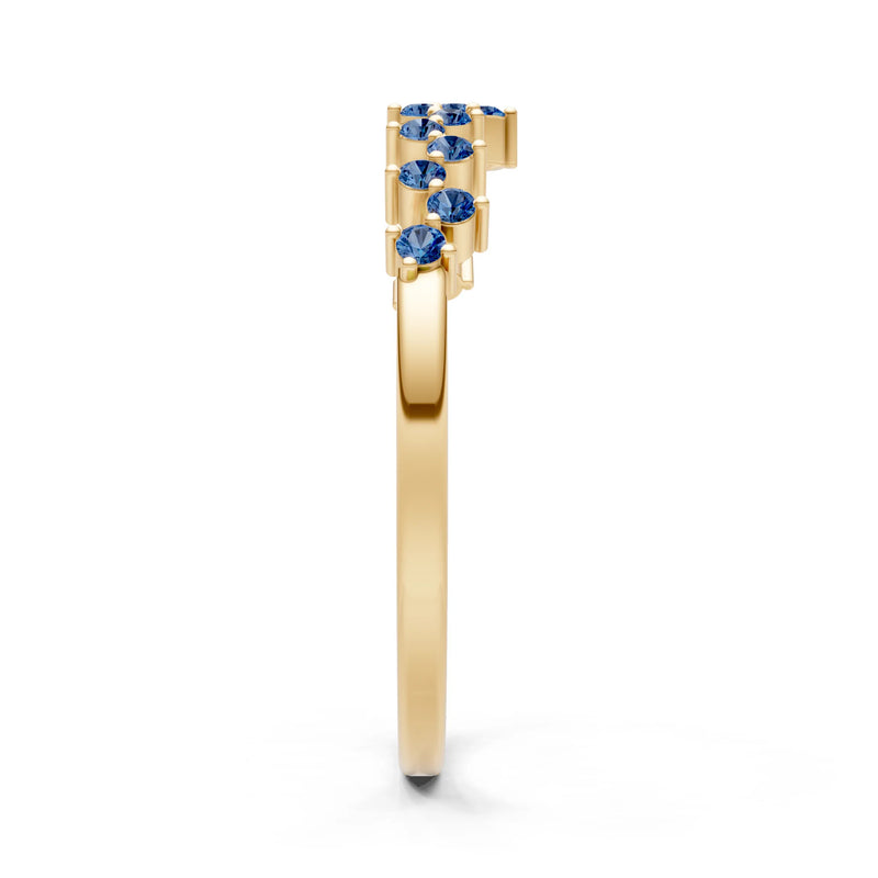 Dainty Cluster  Multi- Round Stone Band