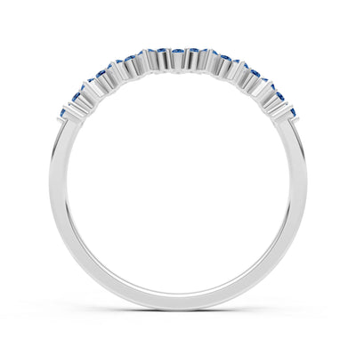 Dainty Cluster  Multi- Round Stone Band