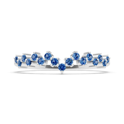 Dainty Cluster  Multi- Round Stone Band