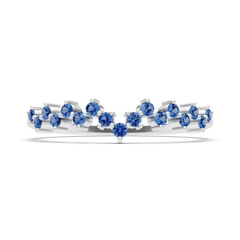 Dainty Cluster  Multi- Round Stone Band