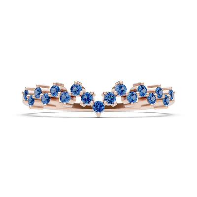 Dainty Cluster  Multi- Round Stone Band