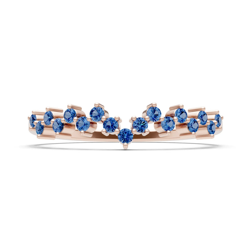 Dainty Cluster  Multi- Round Stone Band