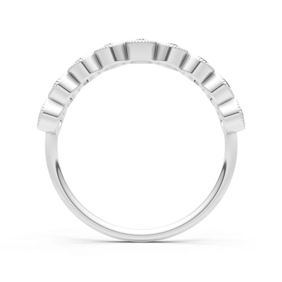 Dainty Milgrain Bezel Half Band