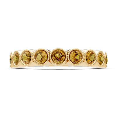 Dainty Milgrain Bezel Half Band