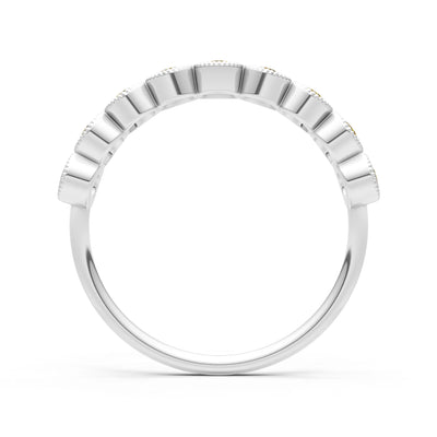 Dainty Milgrain Bezel Half Band