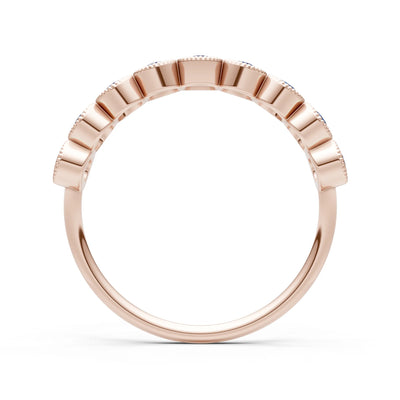 Dainty Milgrain Bezel Half Band