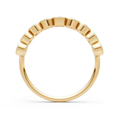 Dainty Milgrain Bezel Half Band